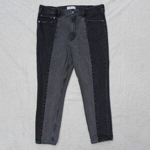 Abercrombie & Fitch The Skinny High Rise Jeans Women 16R 33x27 Two Toned Black